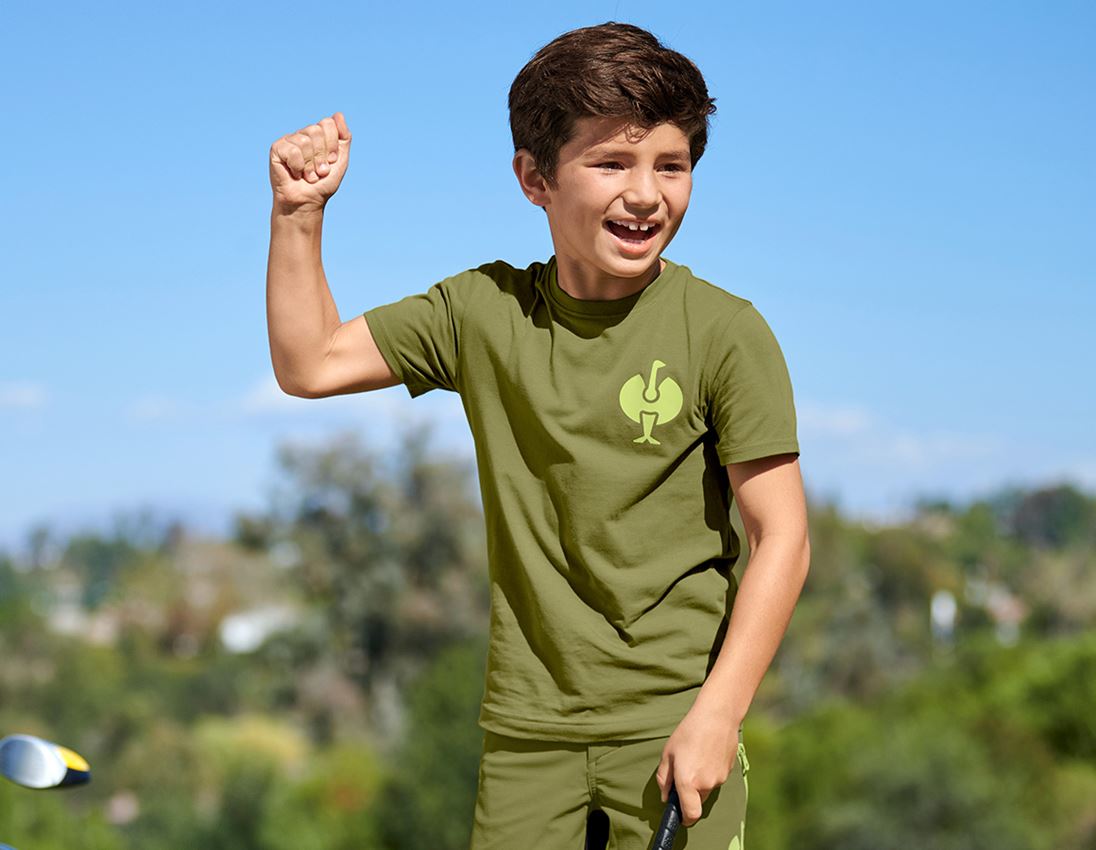 Trička | Svetry | Košile: Tričko e.s.trail, dětská + jalovcová zelená/citronově zelená