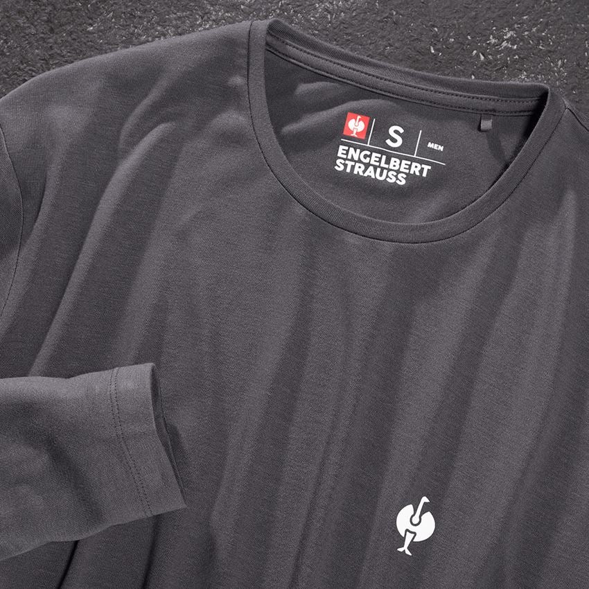 Trička, svetry & košile: Modal-Triko s dlouhým rukávem e.s.concrete + antracit 2