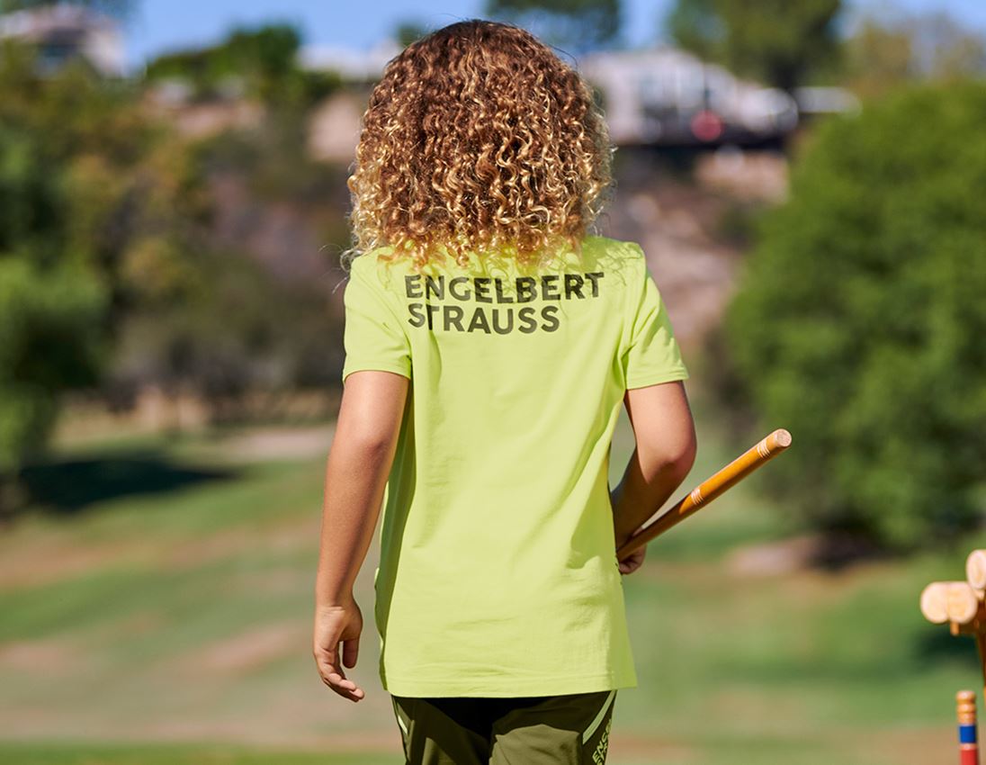 Trička | Svetry | Košile: Tričko e.s.trail graphic, dětské + jalovcová zelená/citronově zelená 1