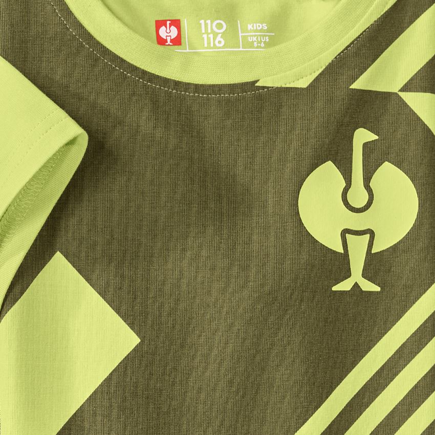 Trička | Svetry | Košile: Tričko e.s.trail graphic, dětské + jalovcová zelená/citronově zelená 2