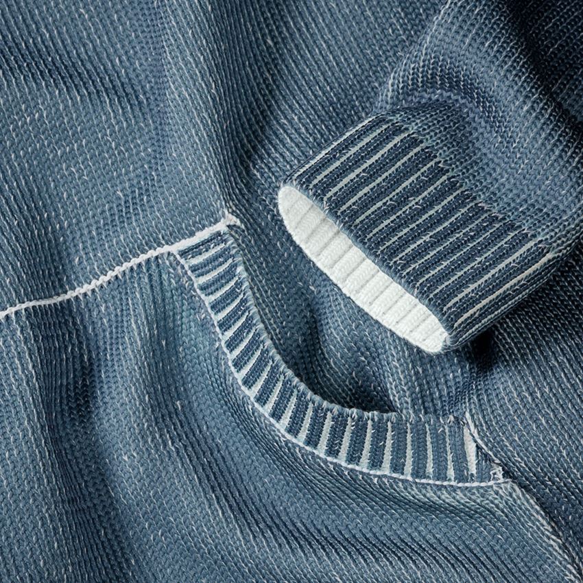 Trička, svetry & košile: Pletený svetr s kapucí e.s.iconic + oxidově modrá 2