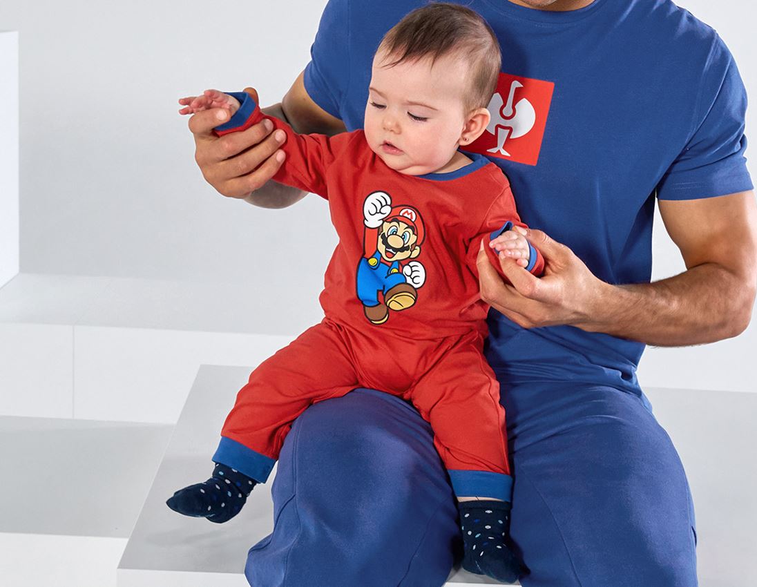Doplňky: Body Super Mario pro miminka + strauss červená