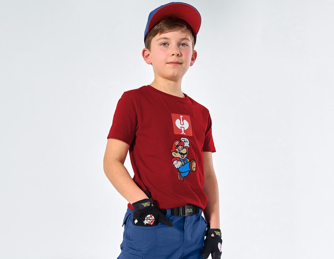 Trička | Svetry | Košile: Dětské triko Super Mario + ohnivě červená