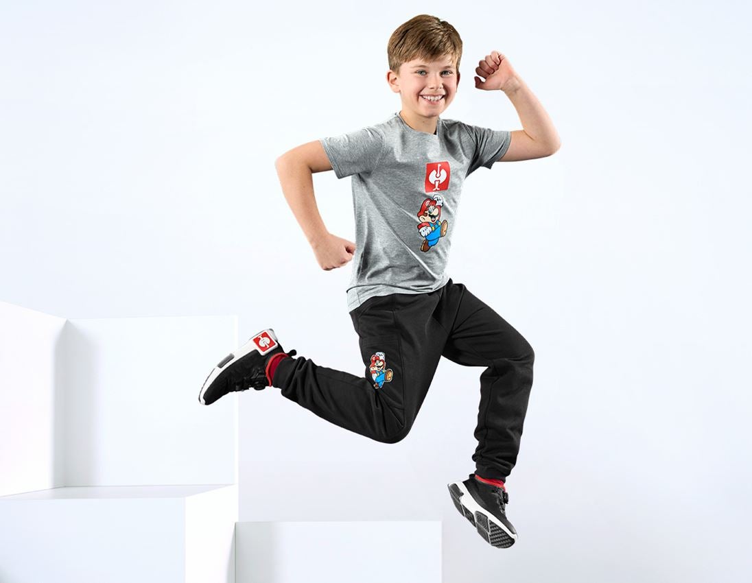 Trička | Svetry | Košile: Dětské triko Super Mario + šedý melír 1