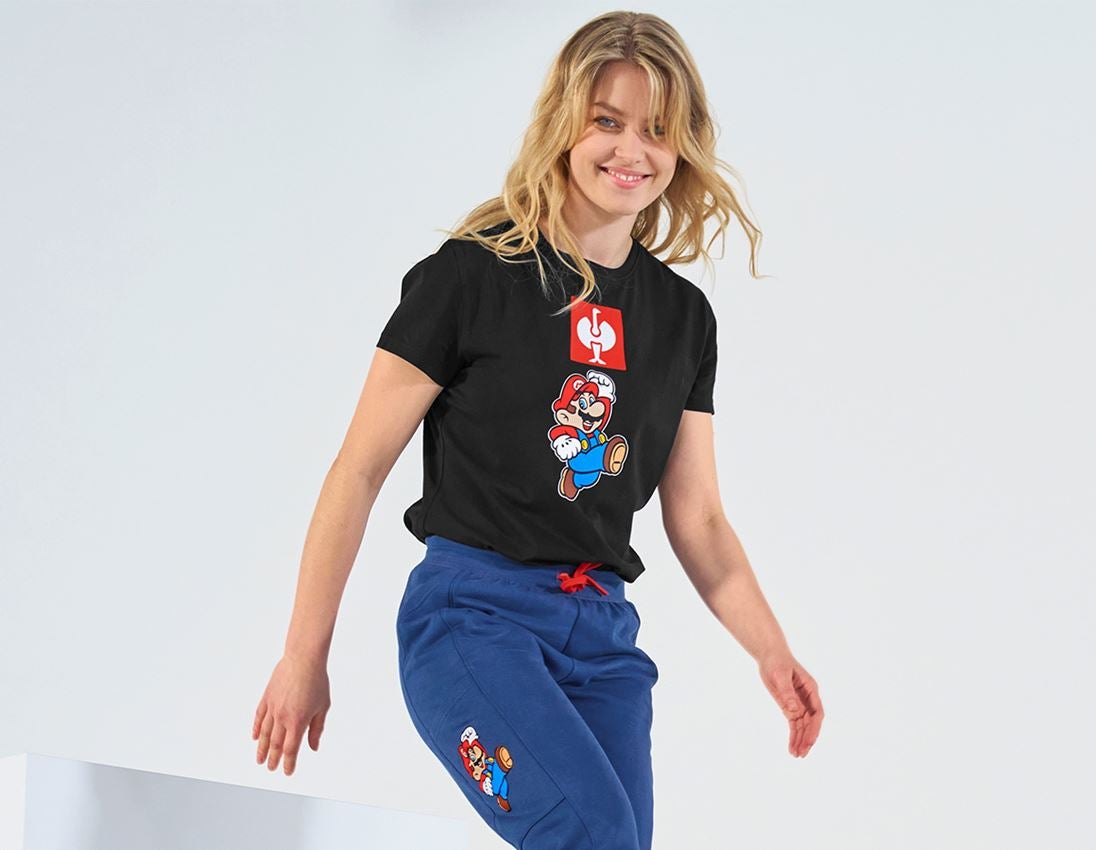 Trička | Svetry | Košile: Dámské triko Super Mario + černá