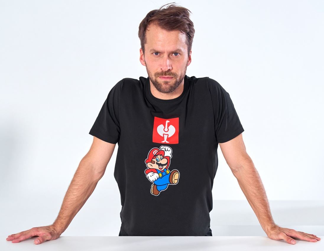 Trička, svetry & košile: Pánské triko Super Mario + černá