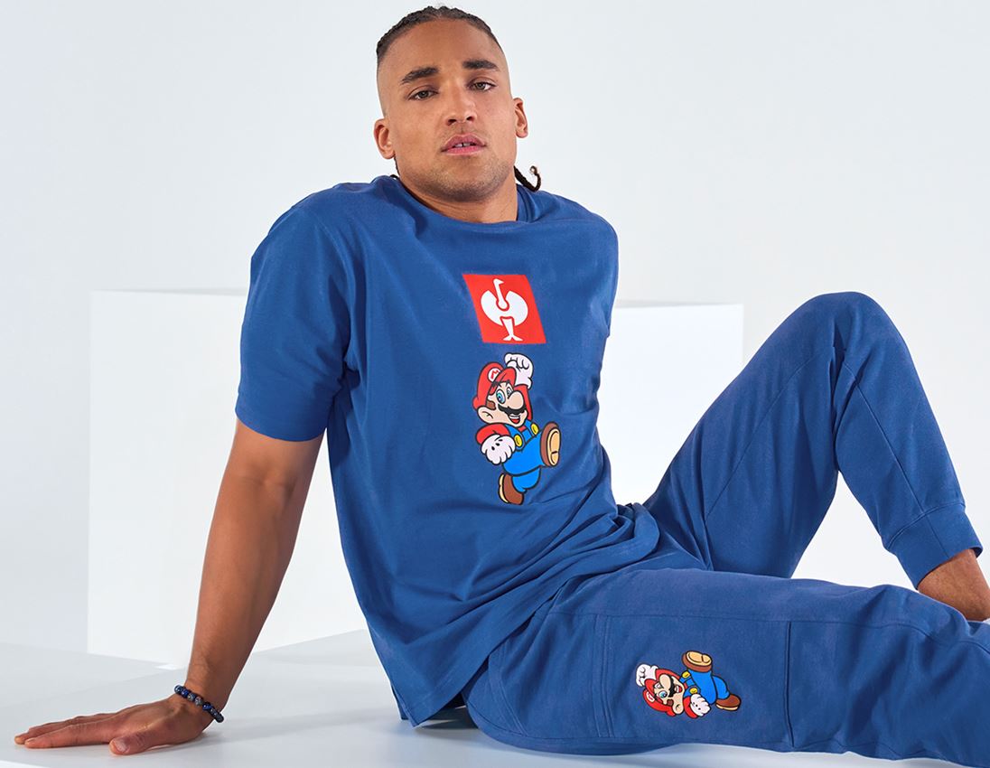 Trička, svetry & košile: Pánské triko Super Mario + alkalická modrá 3