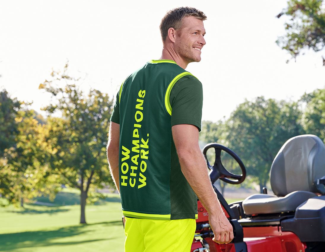 Trička, svetry & košile: Funkční tank triko e.s.ambition + zelená/výstražná žlutá 1