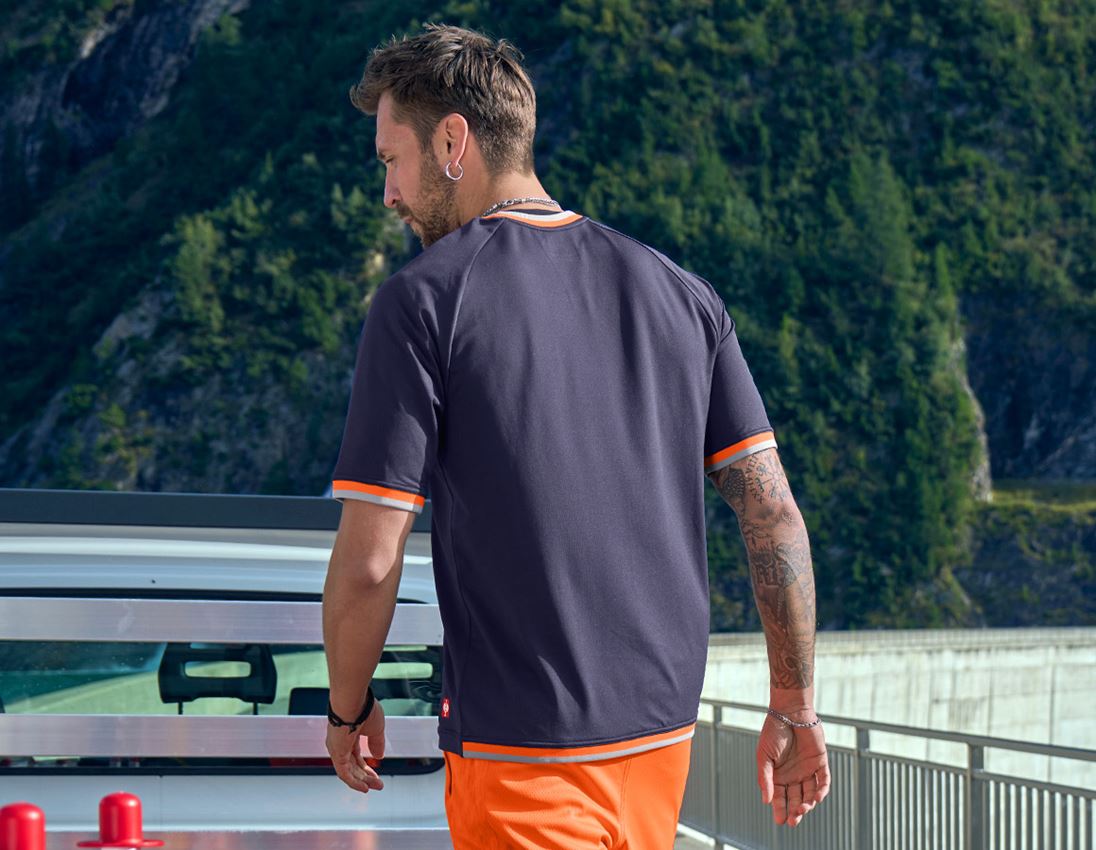 Trička, svetry & košile: Funkční-triko e.s.ambition + tmavomodrá/výstražná oranžová 4