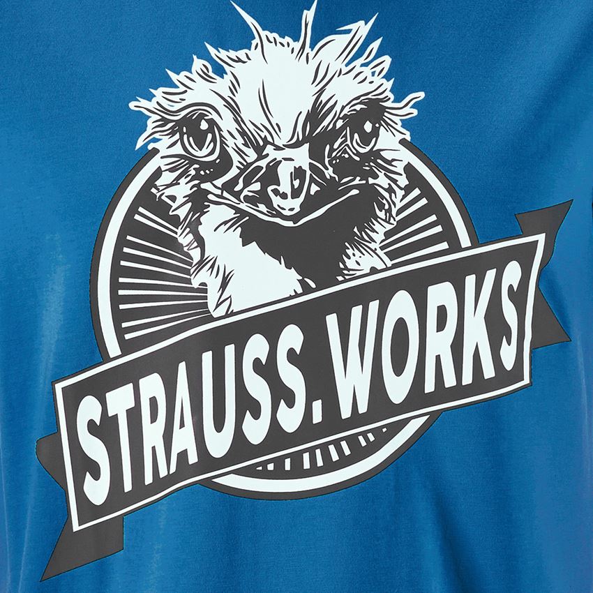 Trička, svetry & košile: e.s. Tričko strauss works + enciánově modrá 2