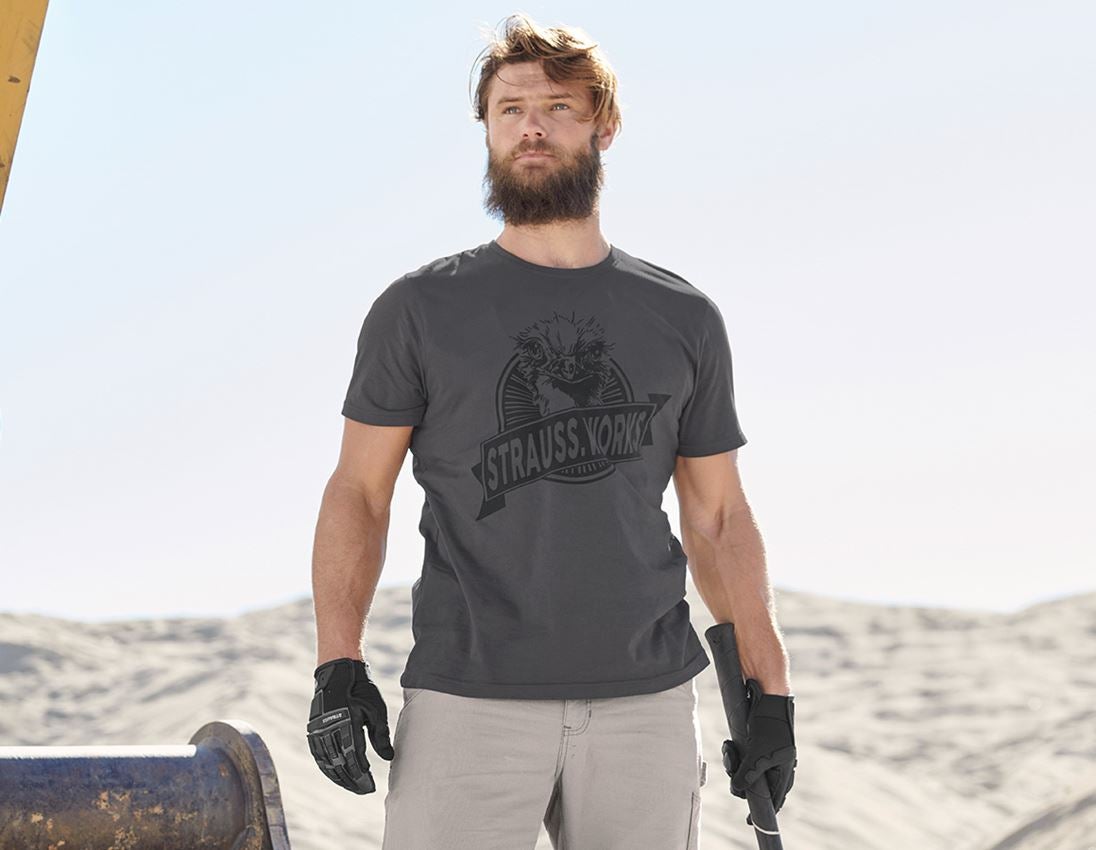 Trička, svetry & košile: Tričko e.s.iconic works + karbonová šedá
