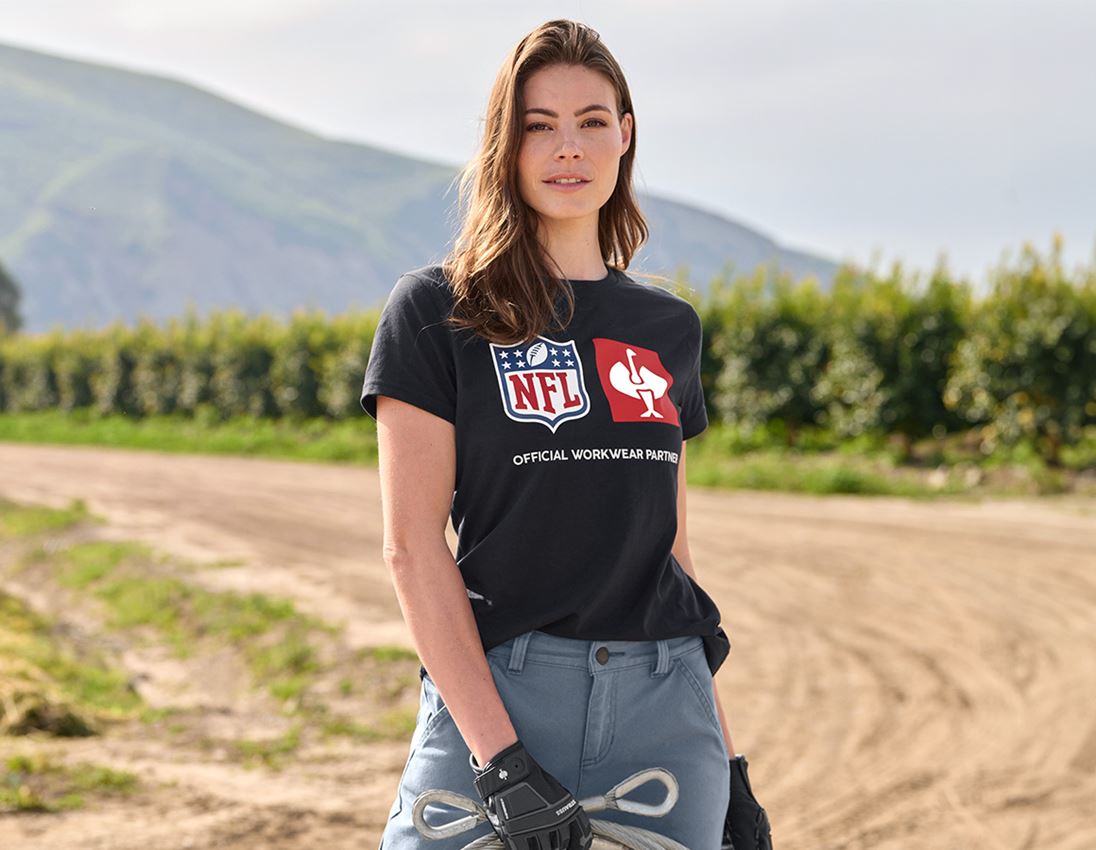 Spolupráce: NFL T-Shirt cotton, ladies + černá