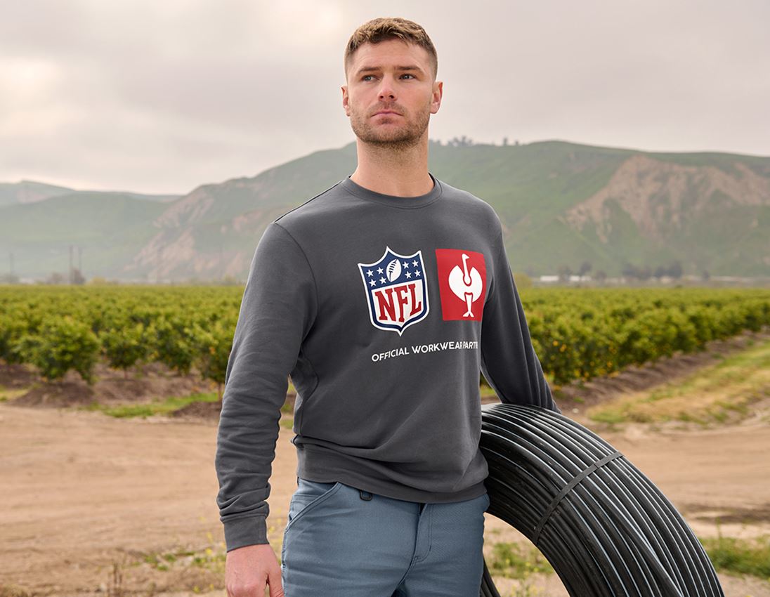 Trička, svetry & košile: NFL Sweatshirt cotton + karbonová šedá 1