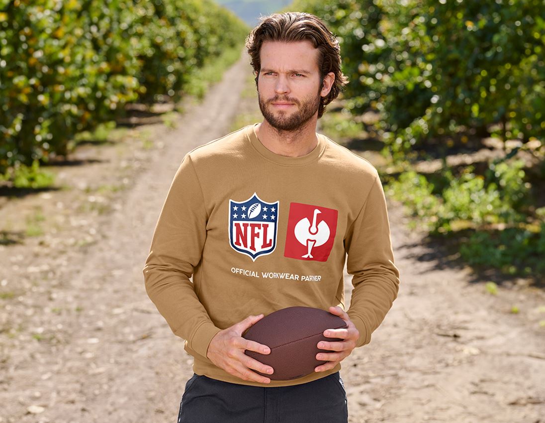 Trička, svetry & košile: NFL Sweatshirt cotton + mandlově hnědá 1