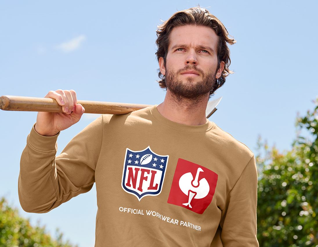 Trička, svetry & košile: NFL Sweatshirt cotton + mandlově hnědá 2