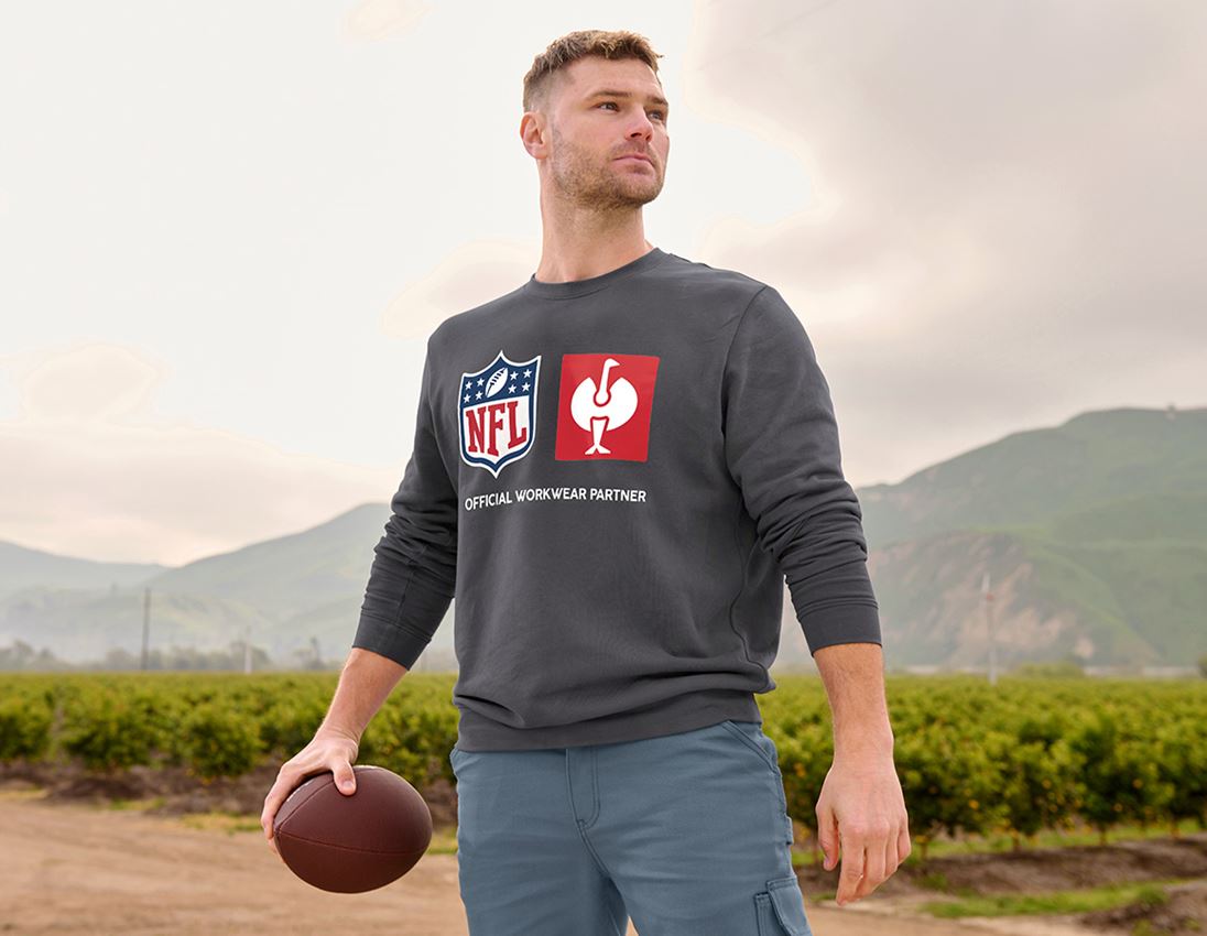 Trička, svetry & košile: NFL Sweatshirt cotton + karbonová šedá