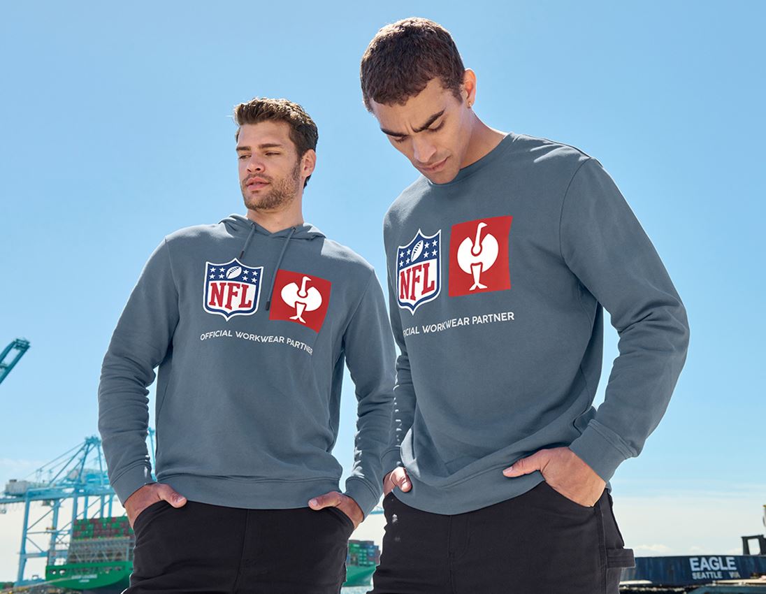 Spolupráce: NFL Sweatshirt cotton + oxidově modrá