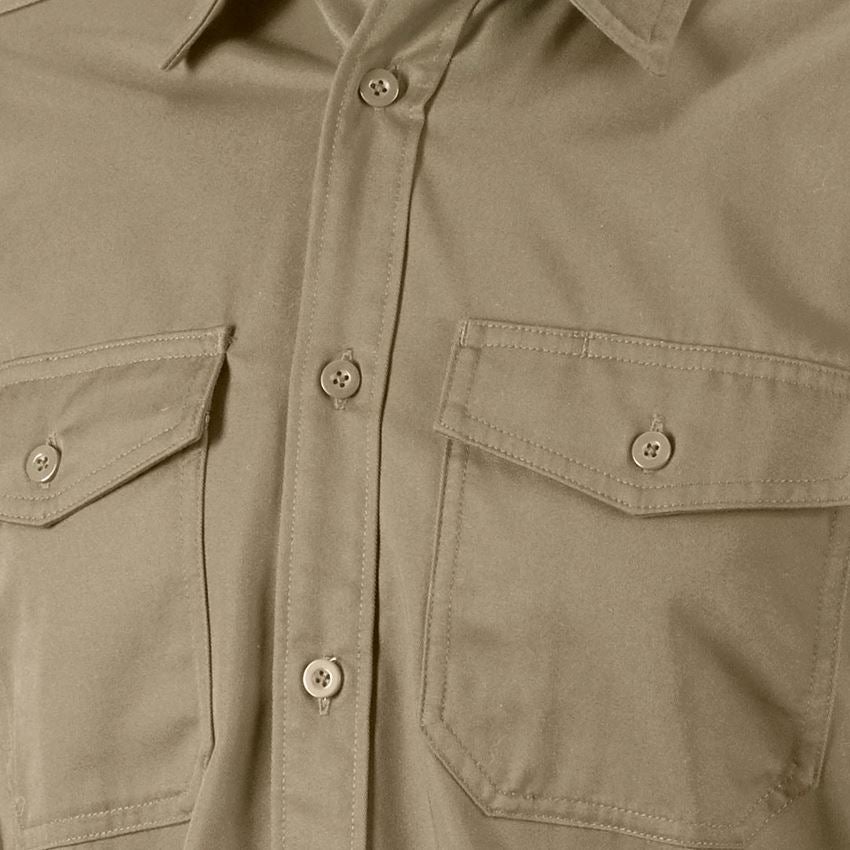 Trička, svetry & košile: Pracovní košile e.s.classic, dlouhý rukáv + khaki 2