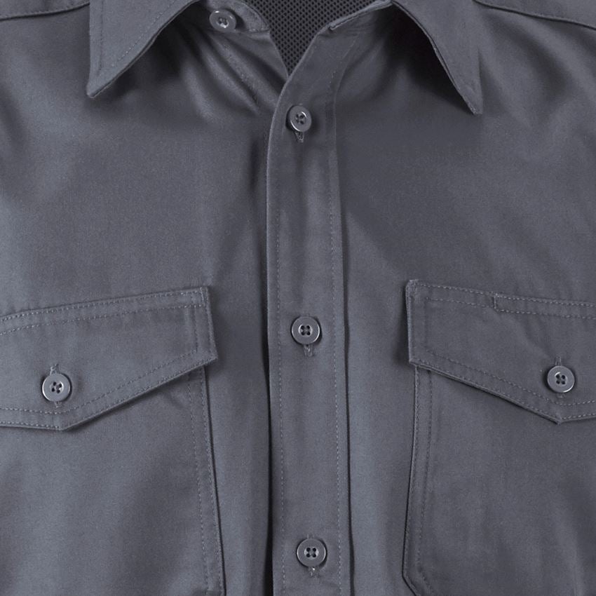 Trička, svetry & košile: Pracovní košile e.s.classic, krátký rukáv + šedá 2