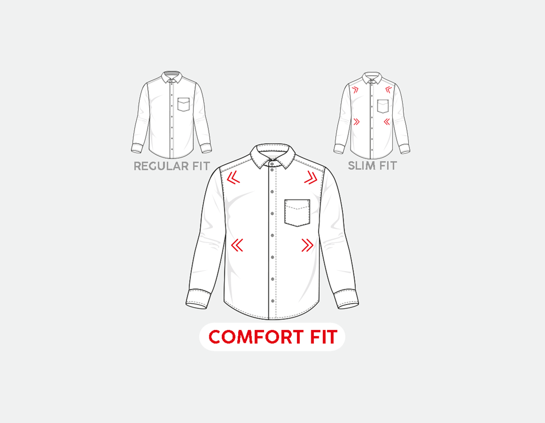 Trička, svetry & košile: e.s. Business košile cotton stretch, comfort fit + mlhavě šedá 3