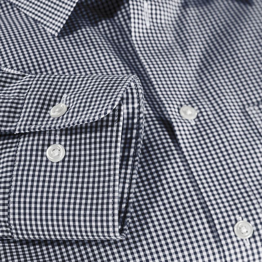Trička, svetry & košile: e.s. Business košile cotton stretch, slim fit + tmavomodrá károvaná 1