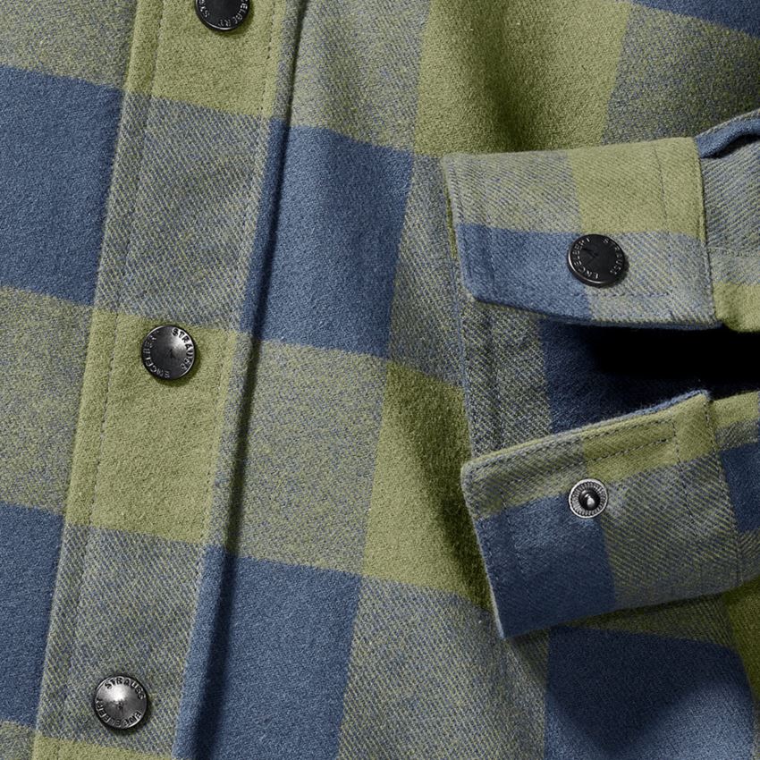 Trička, svetry & košile: Kostkovaná košile e.s.iconic + horská zelená/oxidově modrá 2