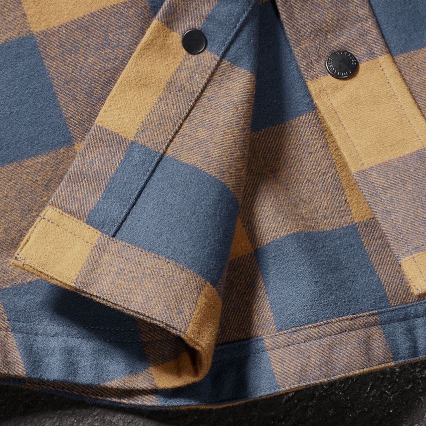 Trička, svetry & košile: Kostkovaná košile e.s.iconic + mandlově hnědá/oxidově modrá 2