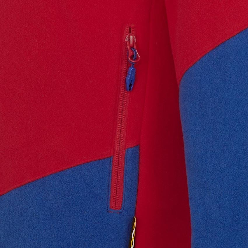 Trička, svetry & košile: Fleecový troyer e.s.motion 2020 + ohnivě červená/modrá chrpa 2