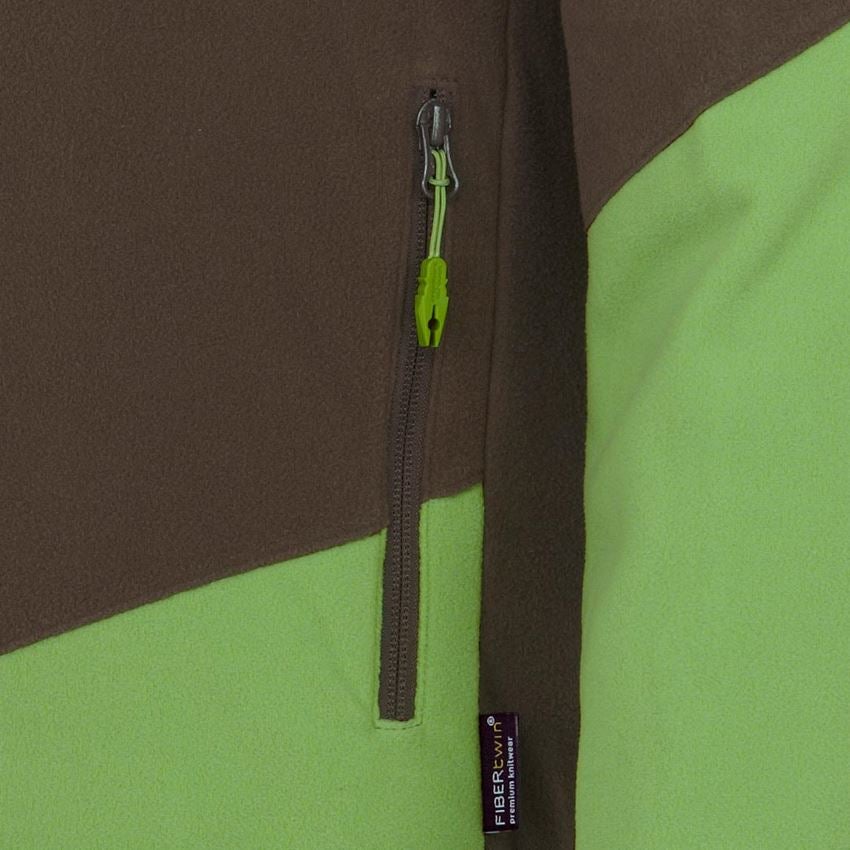 Trička, svetry & košile: Fleecový troyer e.s.motion 2020 + kaštan/mořská zelená 2