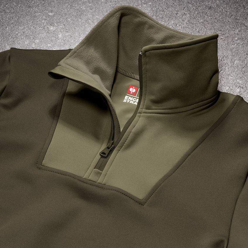 Trička, svetry & košile: Funkční-Troyer thermo stretch e.s.concrete + bahnitá zelená/kavylová zelená 2