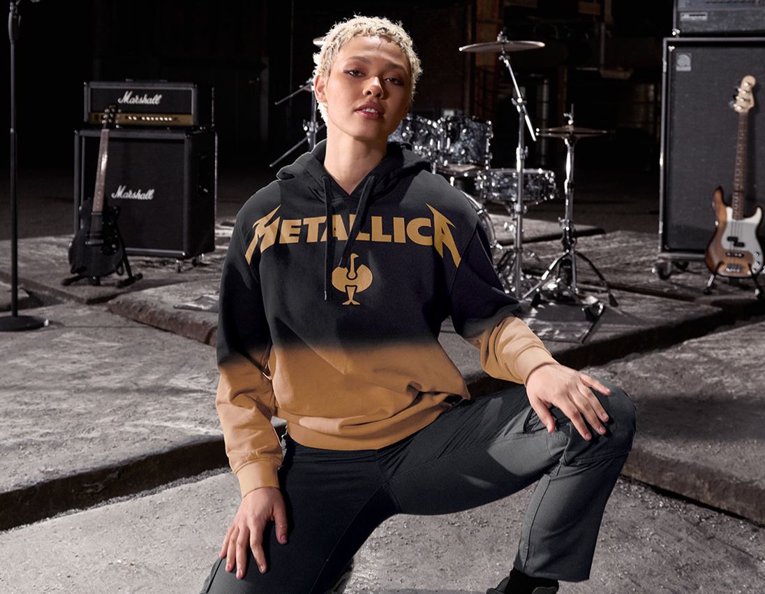 Trička | Svetry | Košile: Metallica cotton hoodie, ladies + černá/rez