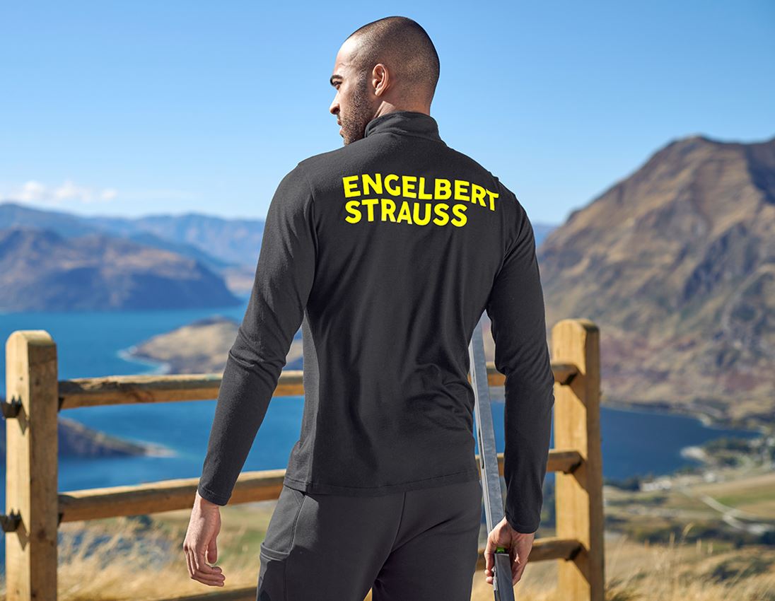 Trička, svetry & košile: Troyer Merino e.s.trail + černá/acidově žlutá 1