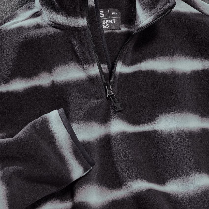Trička, svetry & košile: Fleecový troyer tie-dye e.s.motion ten + oxidově černá/magnetická šedá 2