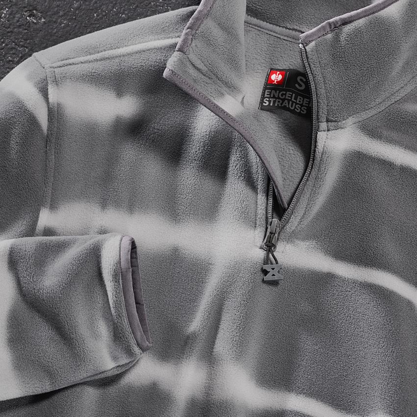 Trička, svetry & košile: Fleecový troyer tie-dye e.s.motion ten + granitová/opálově šedá 2