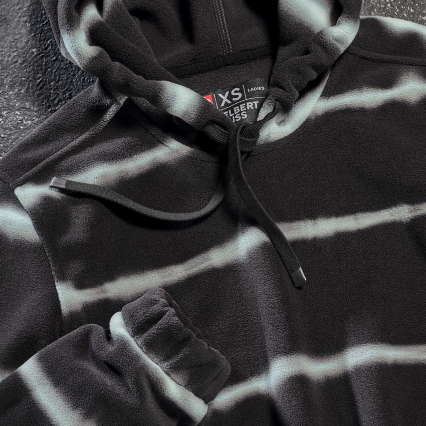 Trička | Svetry | Košile: Fleecová mikina s kapuci tie-dye e.s.motion ten,da + oxidově černá/magnetická šedá 2
