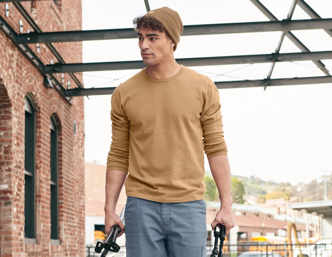 Trička, svetry & košile: Pletený svetr e.s.iconic + mandlově hnědá 4