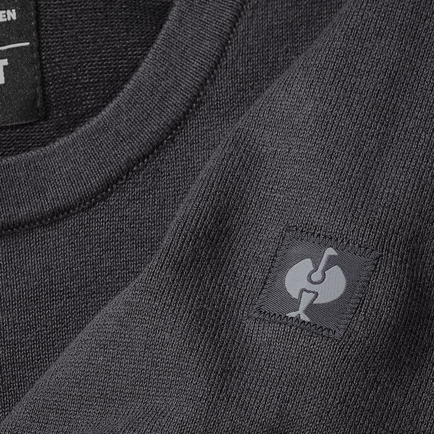 Trička, svetry & košile: Pletený svetr e.s.iconic + karbonová šedá 2