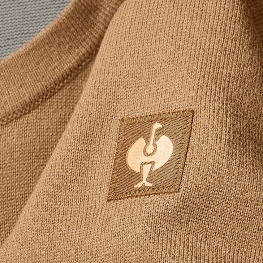 Trička, svetry & košile: Pletený svetr e.s.iconic + mandlově hnědá 2