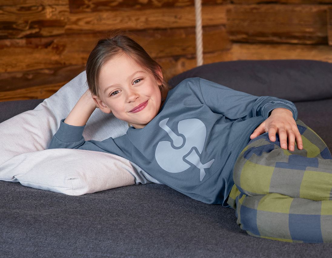 Doplňky: e.s. Pyžamo s dlouhým rukávem, dětská + oxidově modrá 1