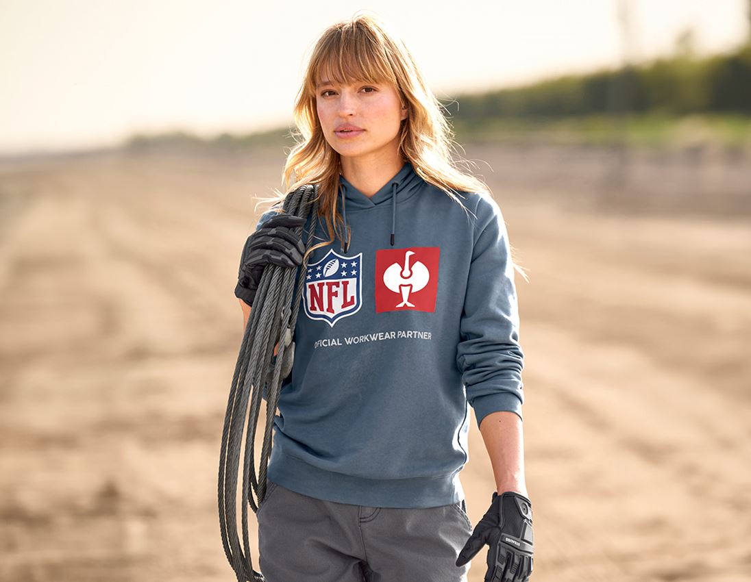 Spolupráce: NFL Hoodie cotton, ladies + oxidově modrá