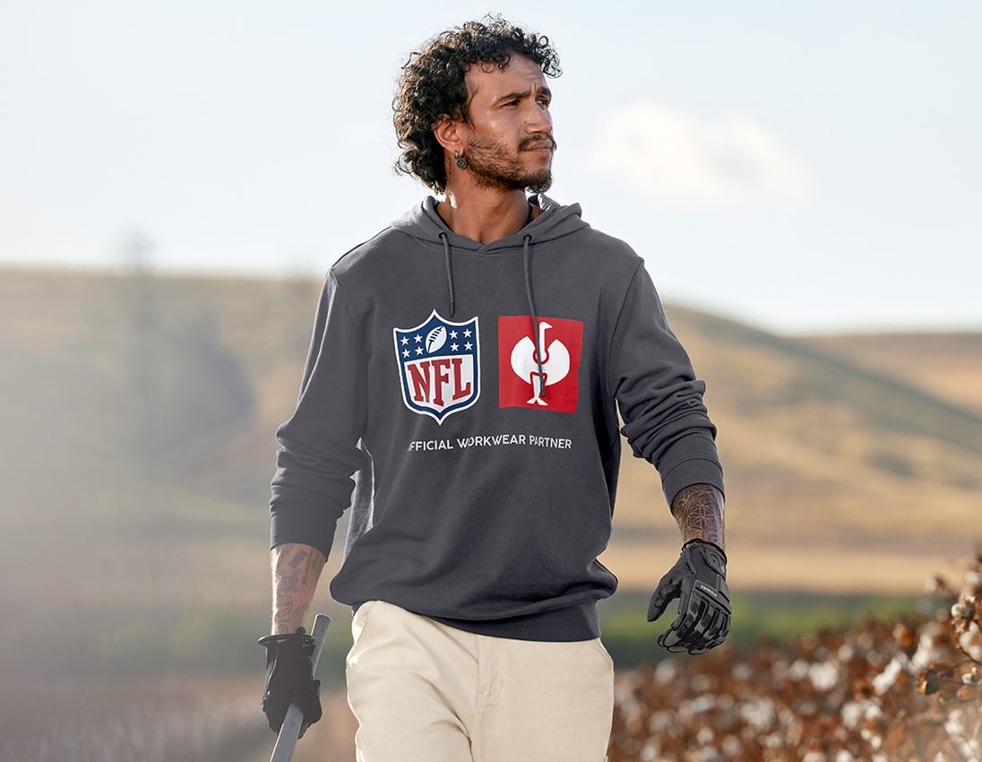 Trička, svetry & košile: NFL Hoodie cotton + karbonová šedá 3