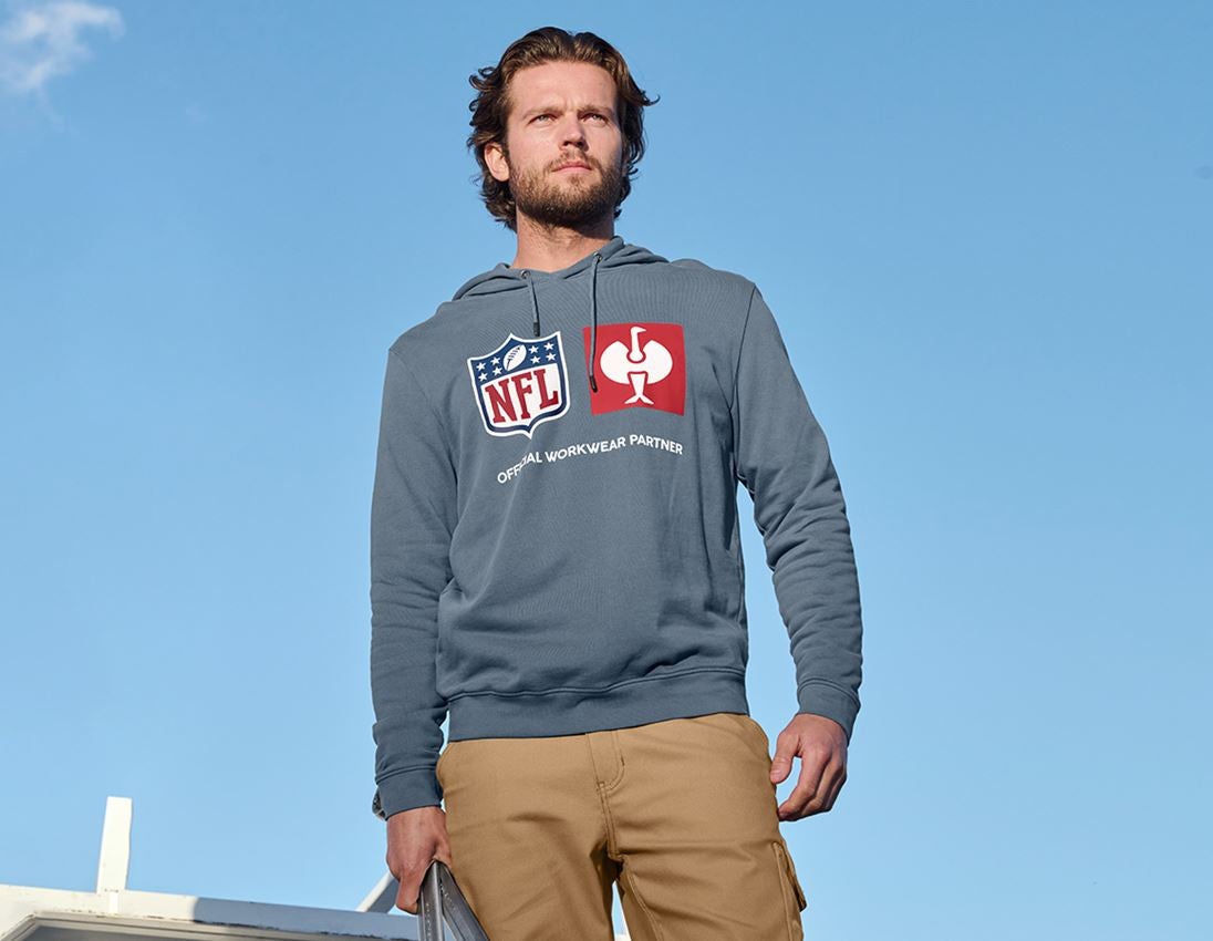 Trička, svetry & košile: NFL Hoodie cotton + oxidově modrá