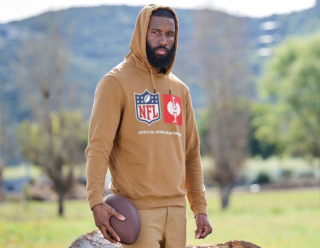 Spolupráce: NFL Hoodie cotton + mandlově hnědá 2