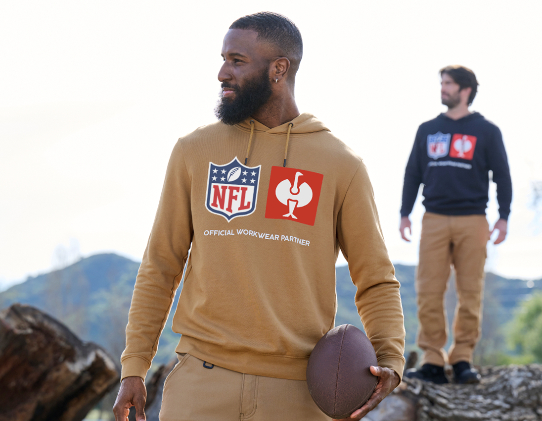 Trička, svetry & košile: NFL Hoodie cotton + mandlově hnědá 3