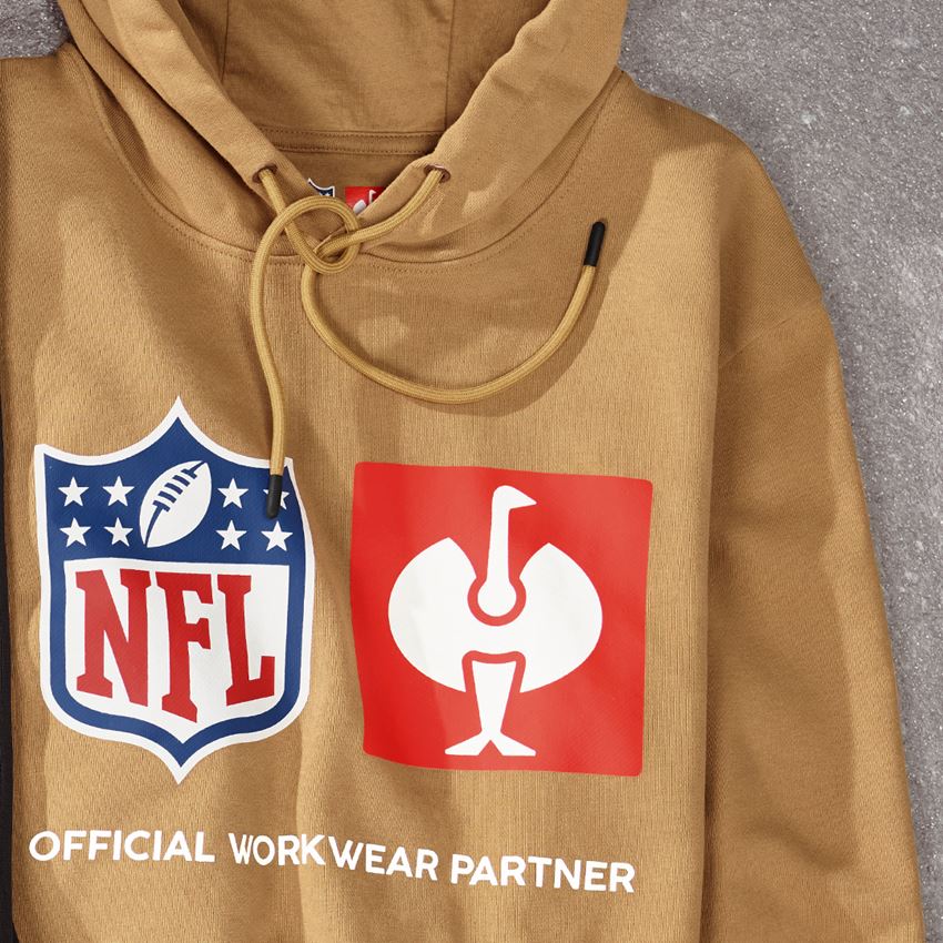 Trička, svetry & košile: NFL Hoodie cotton + mandlově hnědá 2