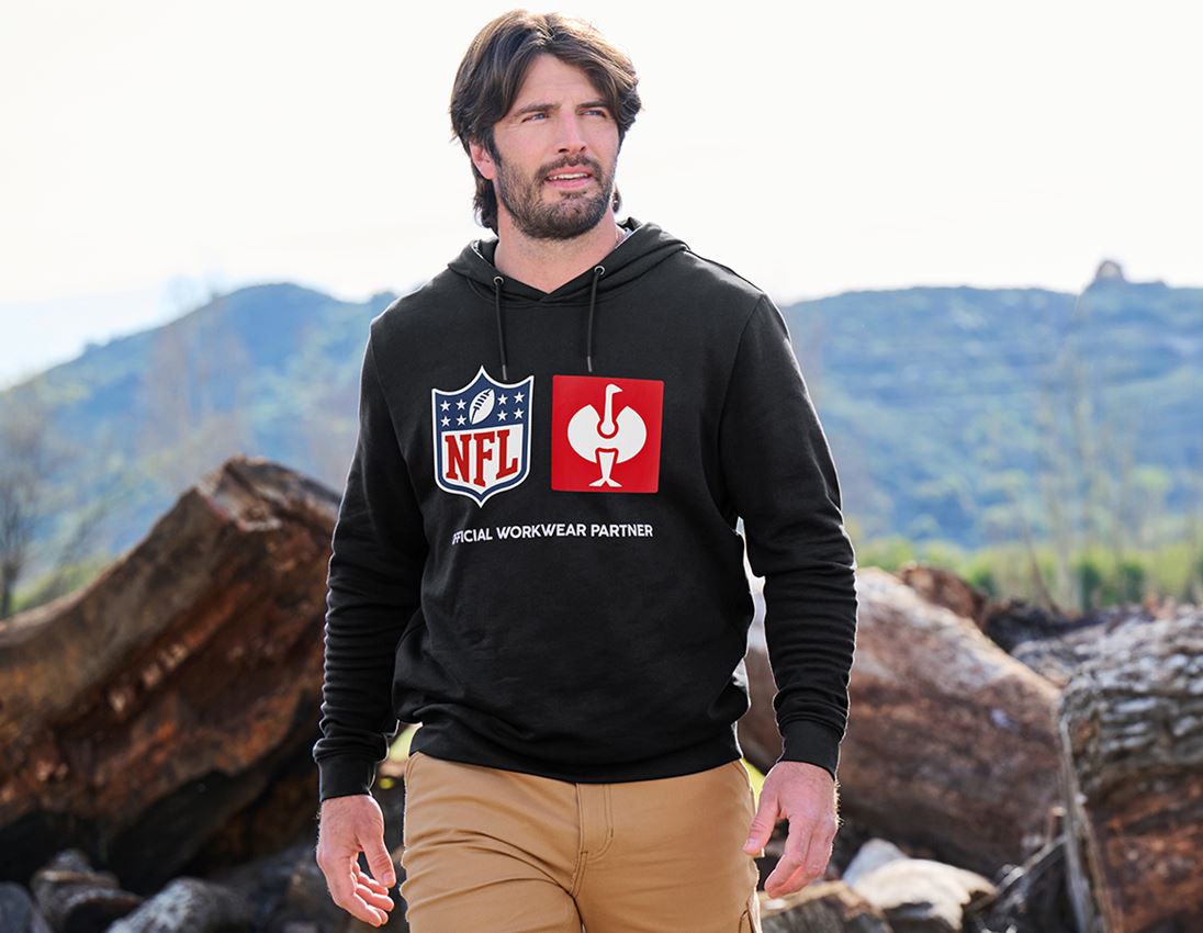 Trička, svetry & košile: NFL Hoodie cotton + černá