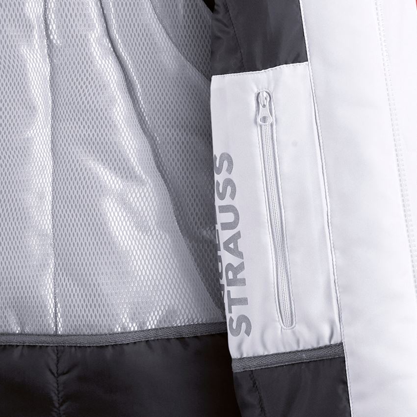 Pracovní bundy: Softshellová bunda e.s.motion + bílá/šedá 2