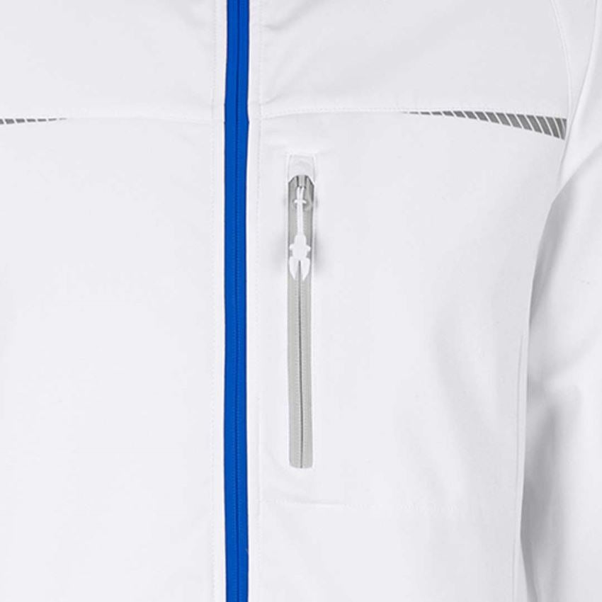 Pracovní bundy: Softshellová bunda e.s.motion 2020 + bílá/enciánově modrá 2