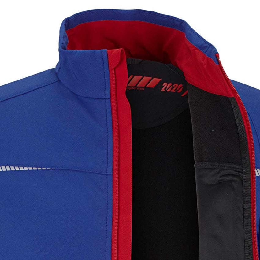 Pracovní bundy: Softshellová bunda e.s.motion 2020 + modrá chrpa/ohnivě červená 2