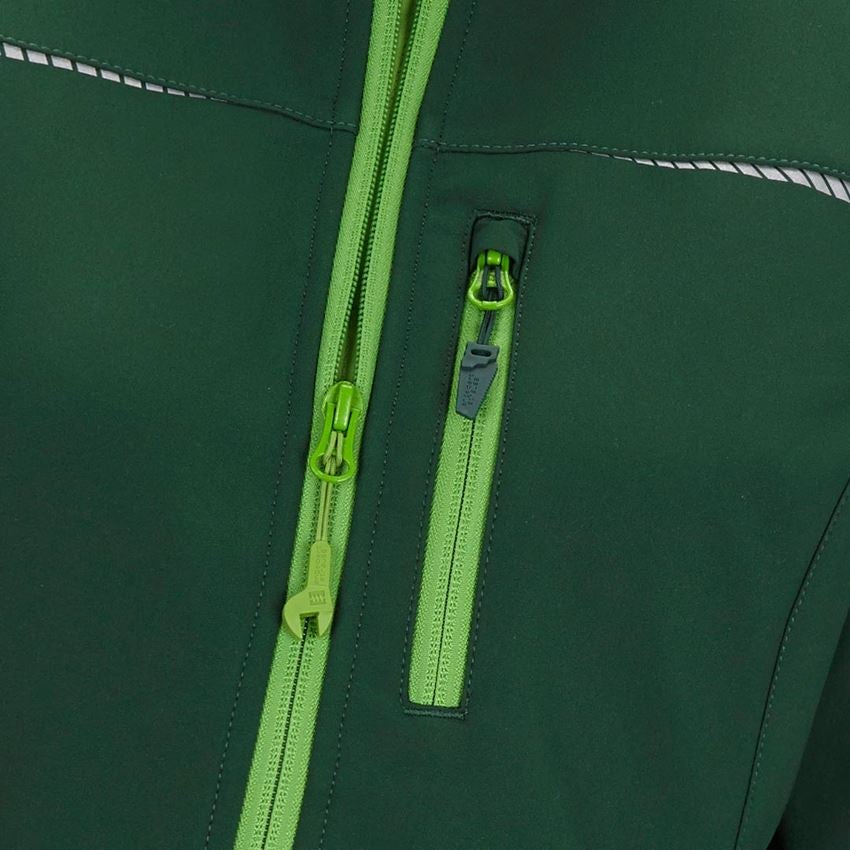 Pracovní bundy: Softshellová bunda e.s.motion 2020, dámská + zelená/mořská zelená 2